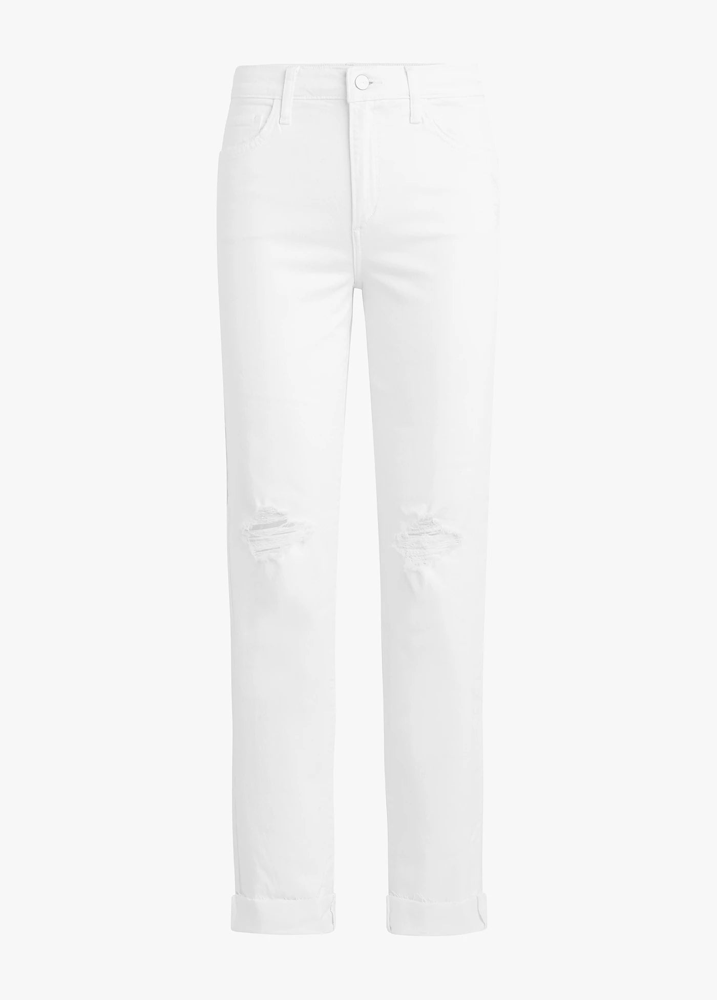 The Niki Mid Rise Boyfriend - White by Joe's Jeans — view 5