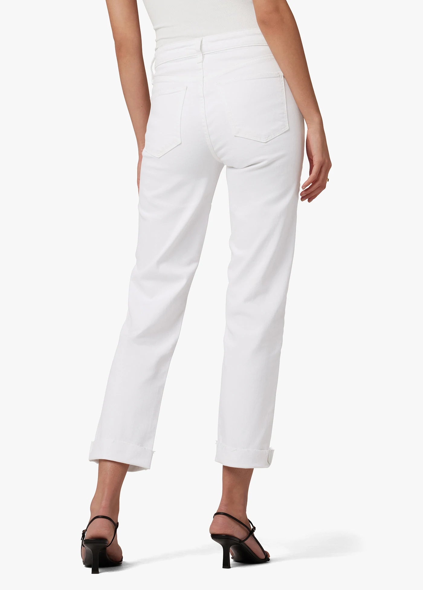 The Niki Mid Rise Boyfriend - White by Joe's Jeans — view 4