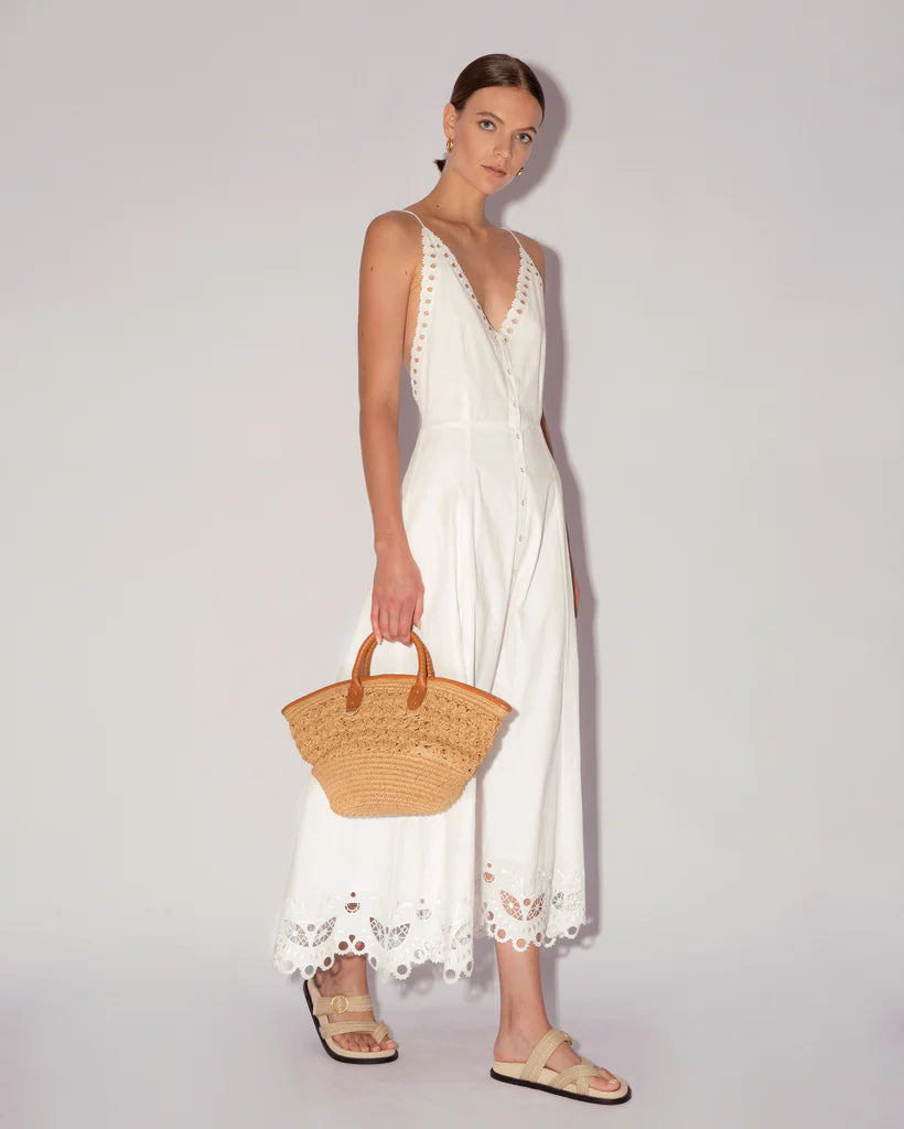 Nima Eyelet Dress - Off White by Magali Pascal — view 3