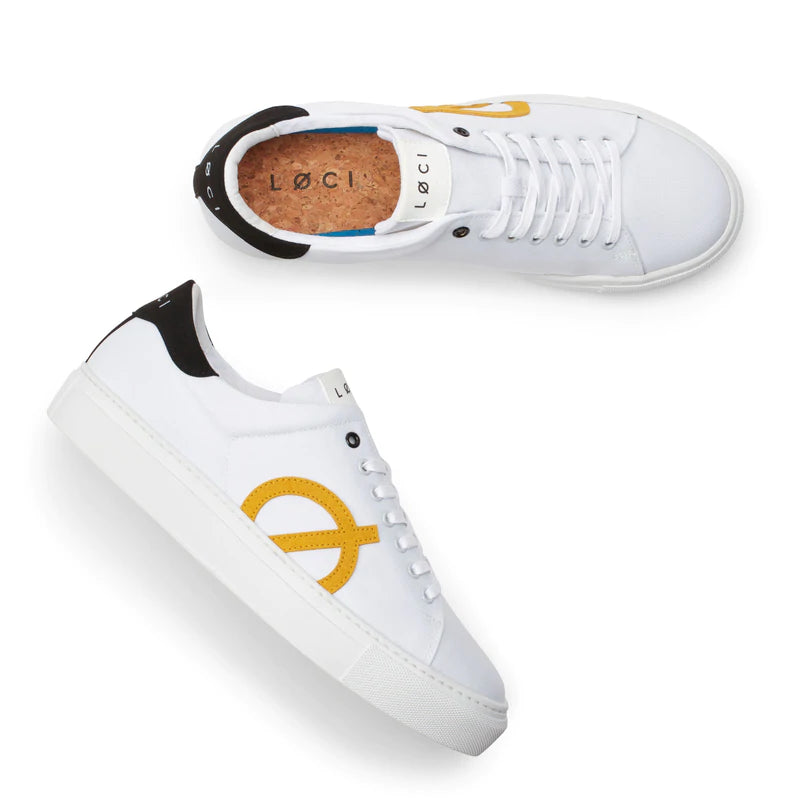 Nine Classic Sneakers - White Yellow Black by LOCI — view 4