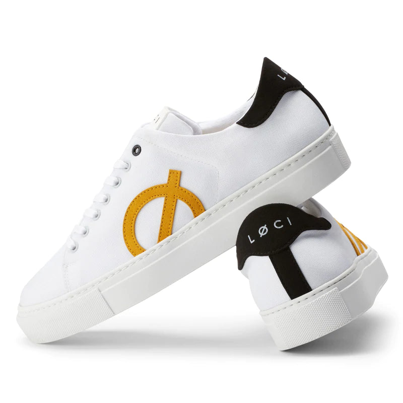Nine Classic Sneakers - White Yellow Black by LOCI — alternate view