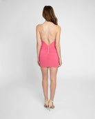 Techy Crepe Beaded Back Mini Dress - Carnation by Nicole Miller — alternate view