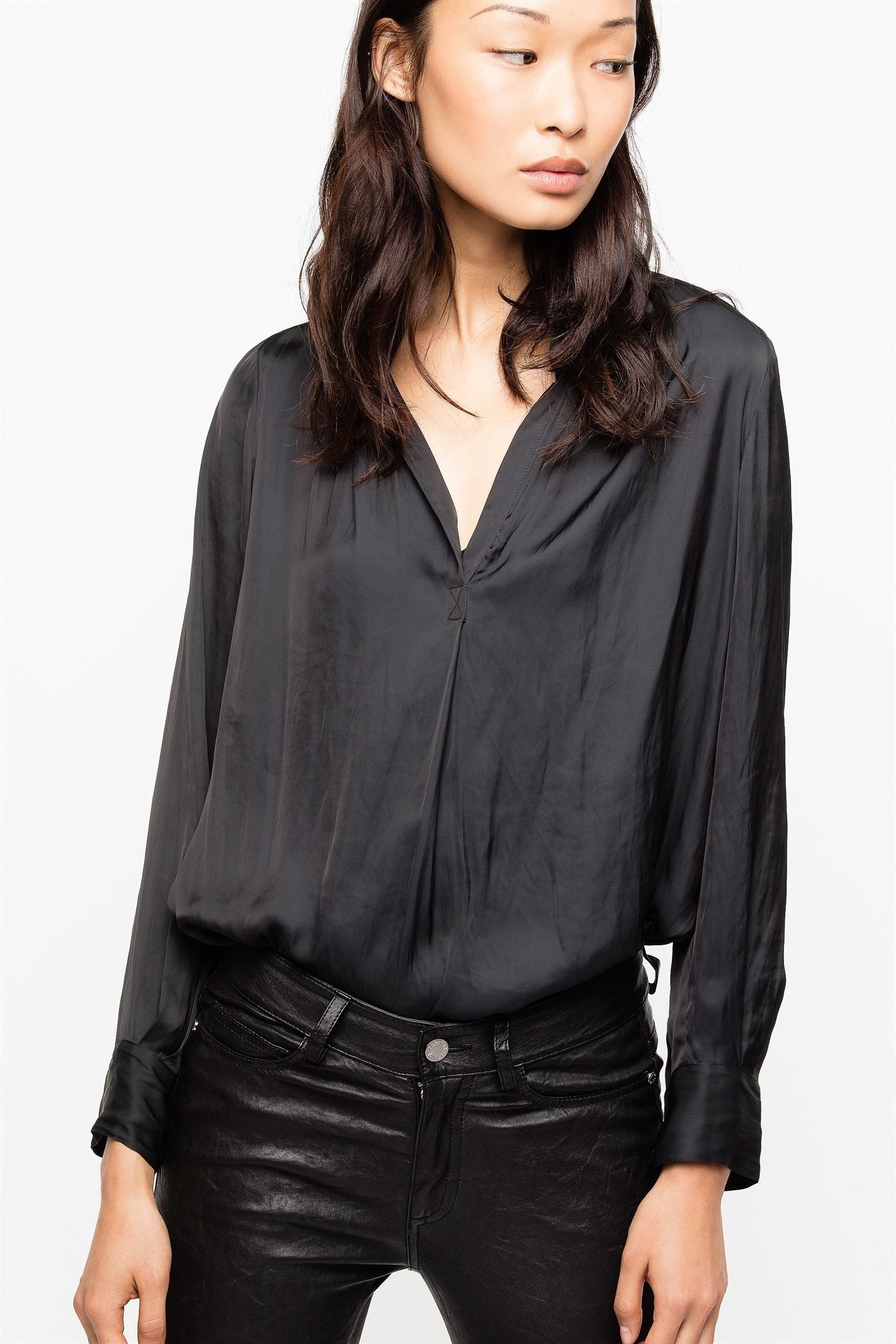 Tink Satin Tunic - Noir by Zadig & Voltaire | 25 South Boutiques