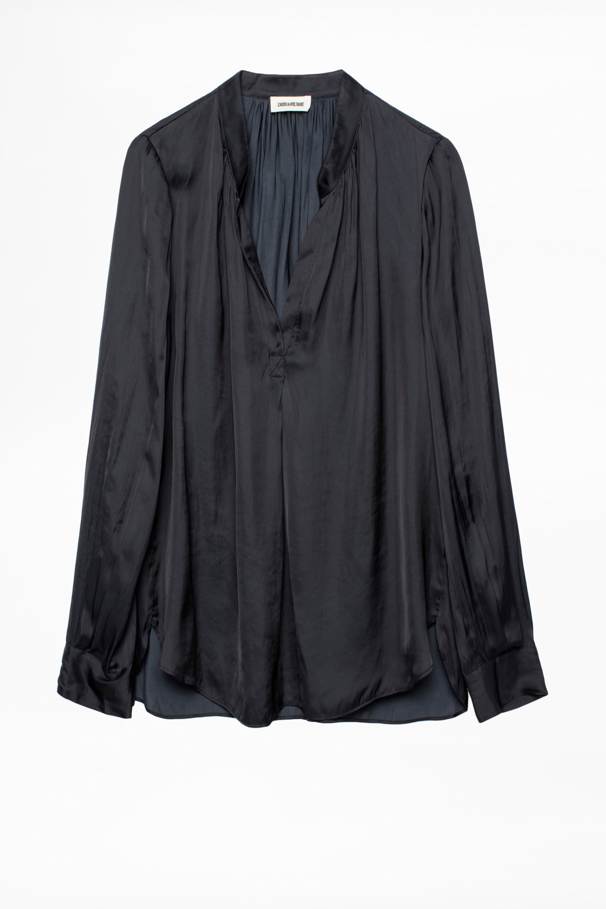 Tink Satin Tunic - Noir by Zadig & Voltaire — view 4