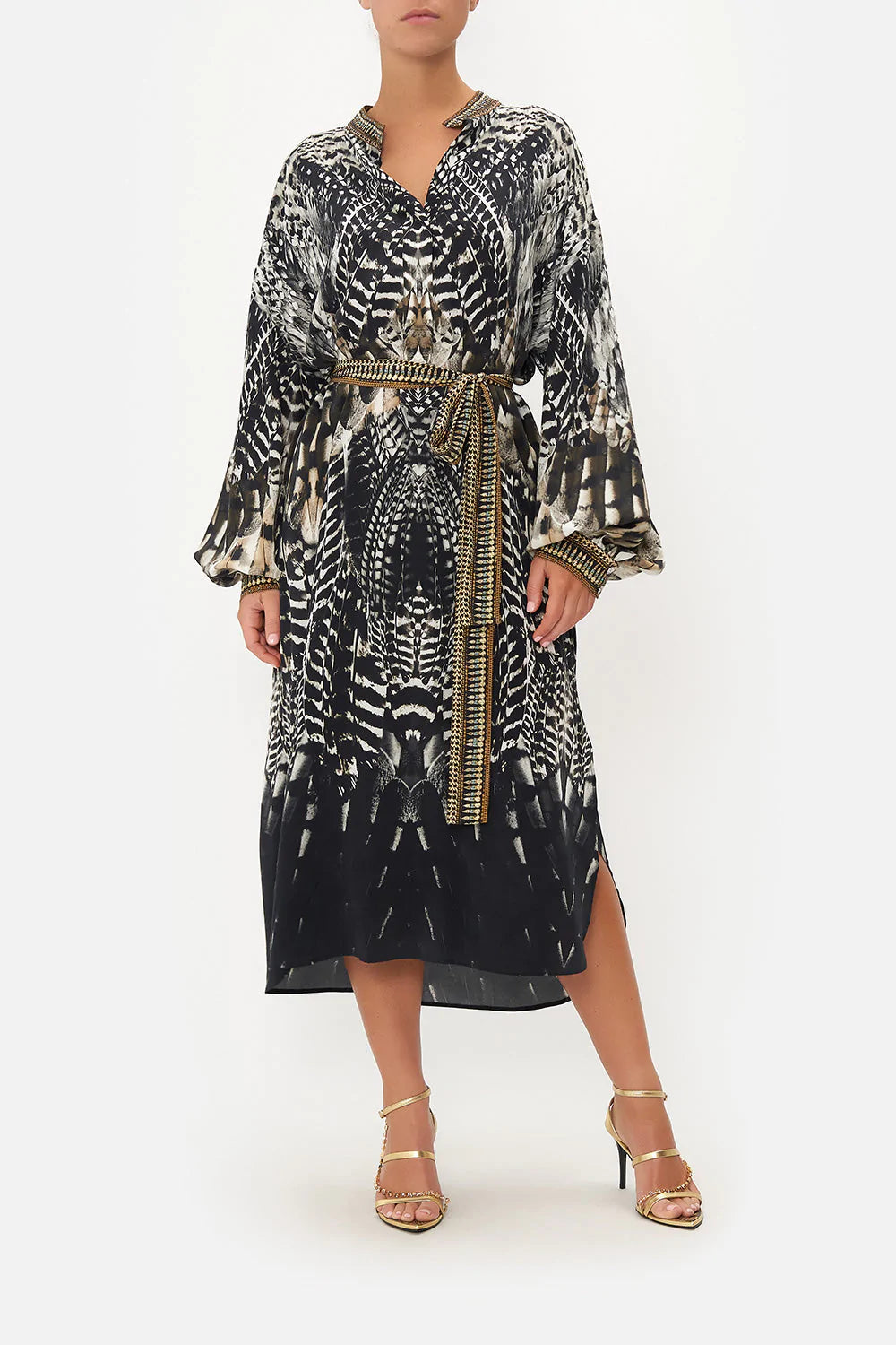 Blouson Sleeve Placket Dress - Night Owl by Camilla | 25 South Boutiques