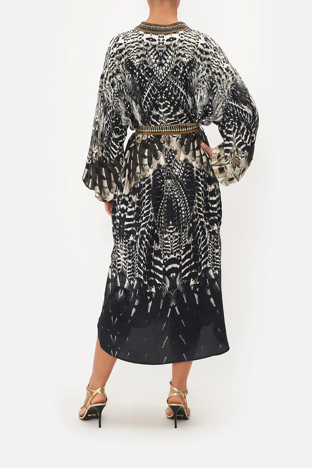 Blouson Sleeve Placket Dress - Night Owl by Camilla — alternate view