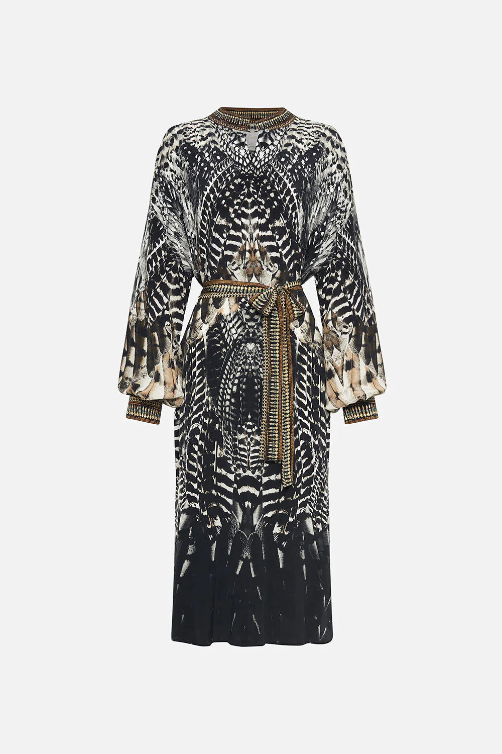 Blouson Sleeve Placket Dress - Night Owl by Camilla — view 6