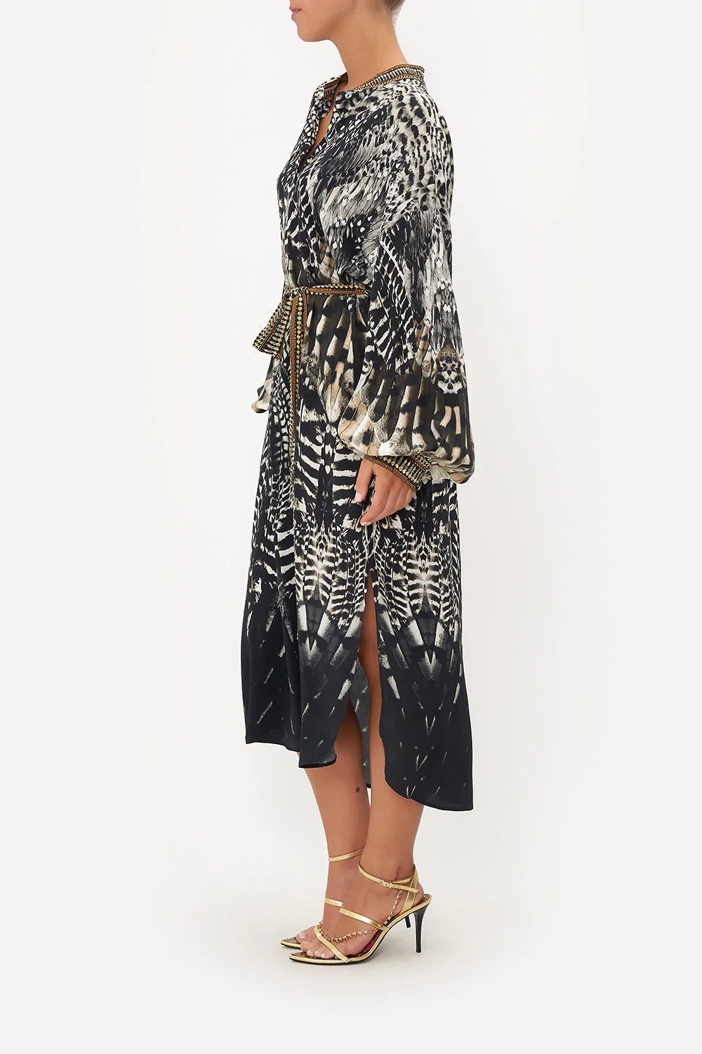 Blouson Sleeve Placket Dress - Night Owl by Camilla — view 5