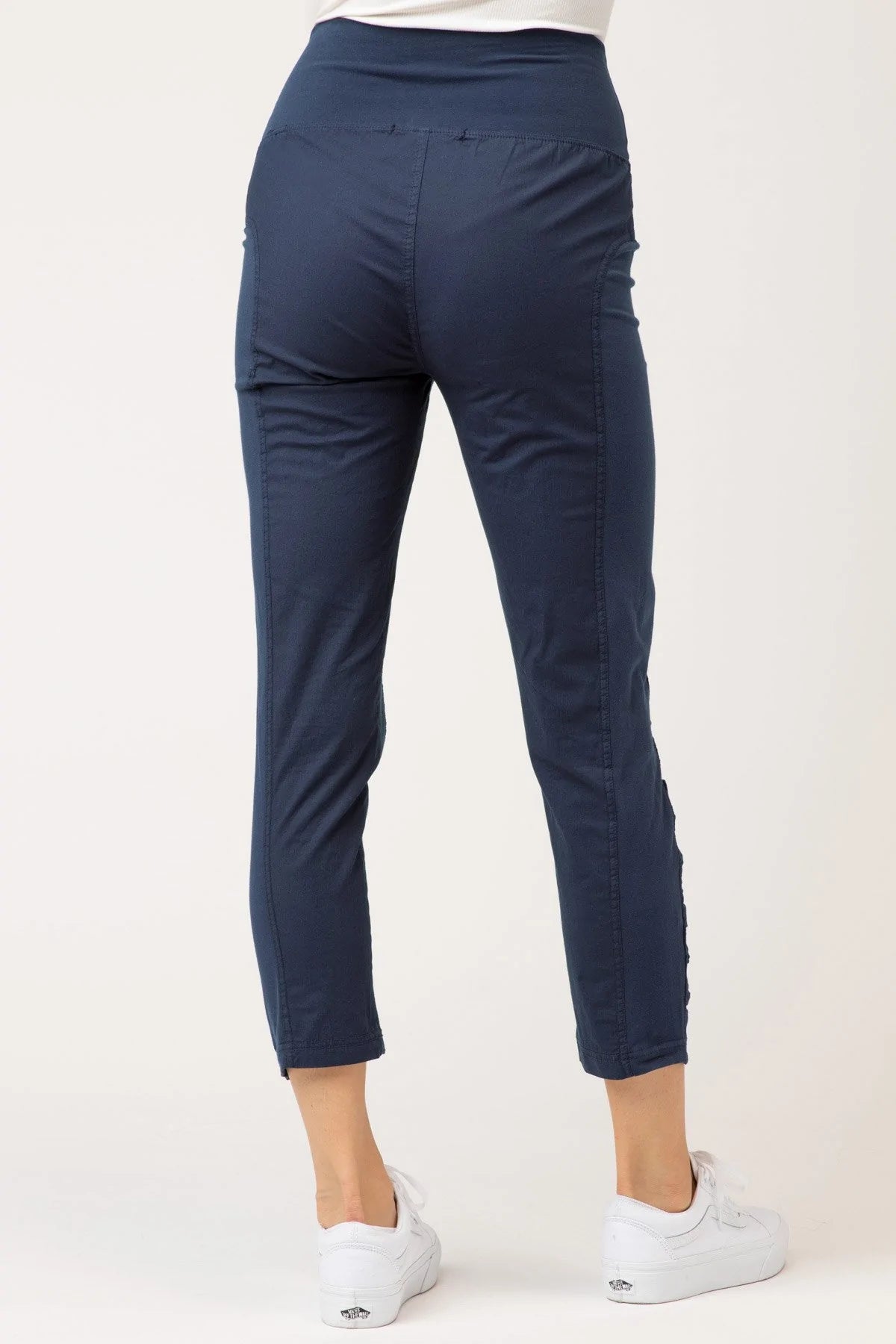 High Waist Jetter - Navy by XCVI — view 3