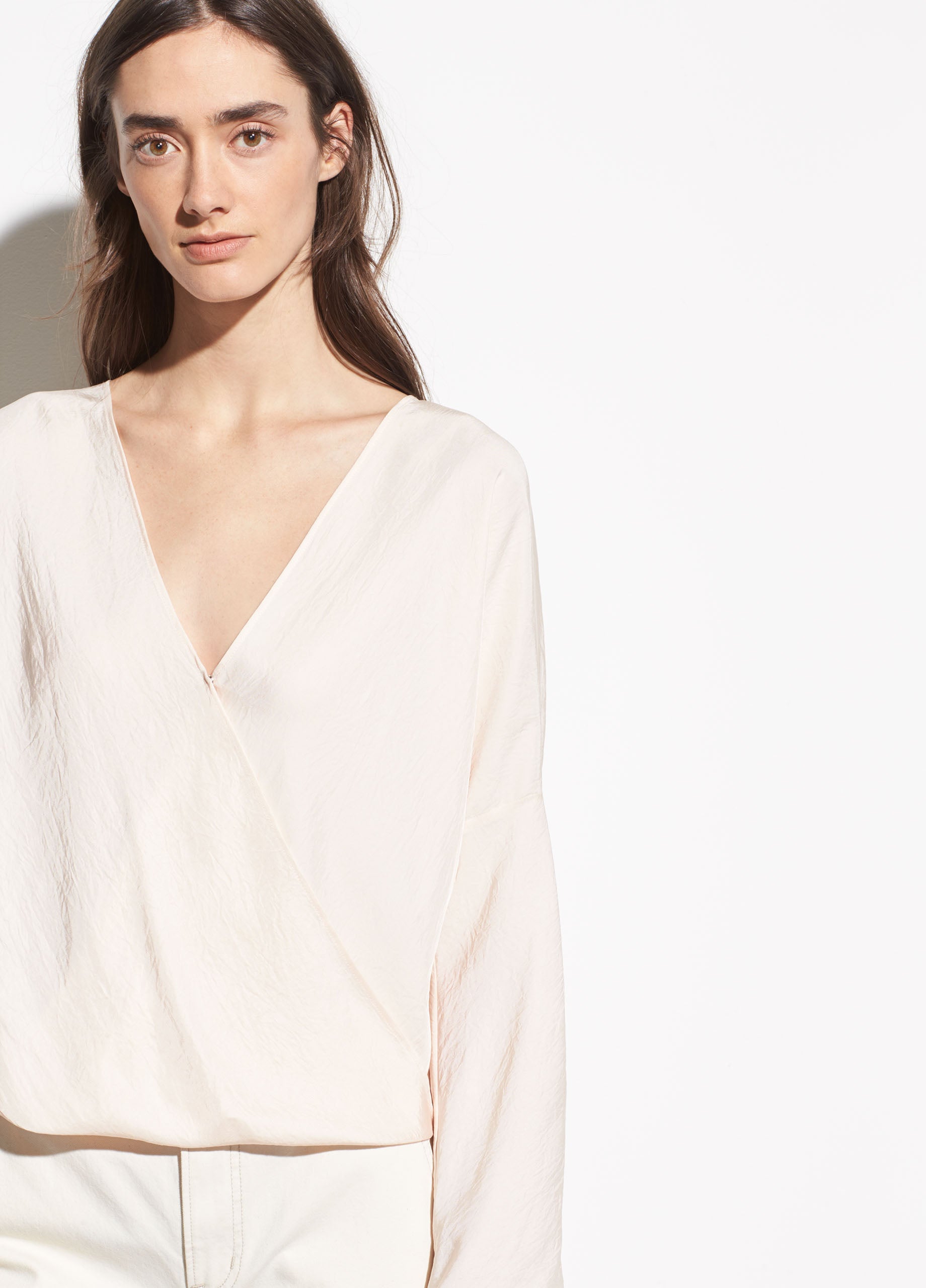 Crossover Blouse - Oat Blush by Vince | 25 South Boutiques
