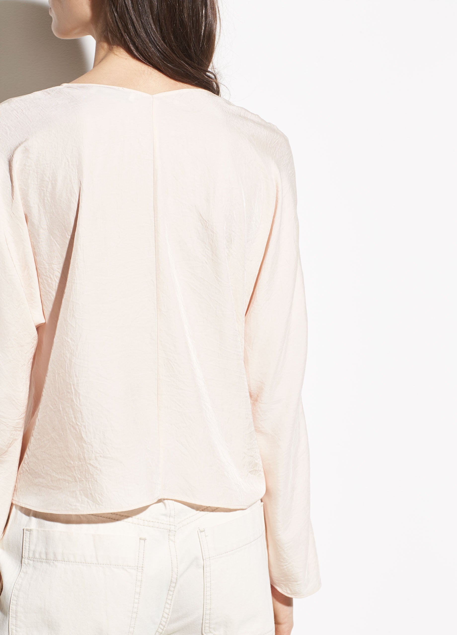 Crossover Blouse - Oat Blush by Vince — alternate view