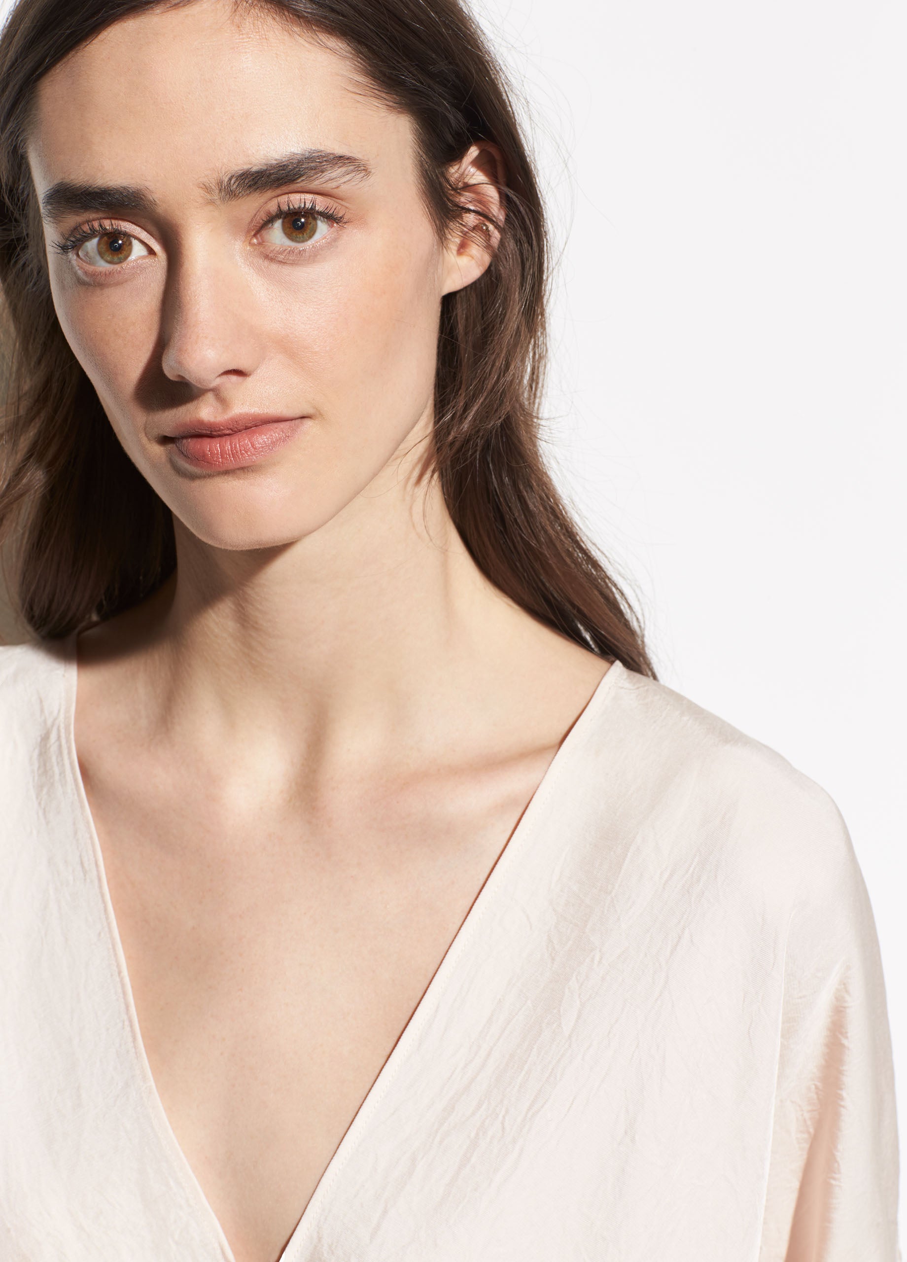 Crossover Blouse - Oat Blush by Vince — view 4