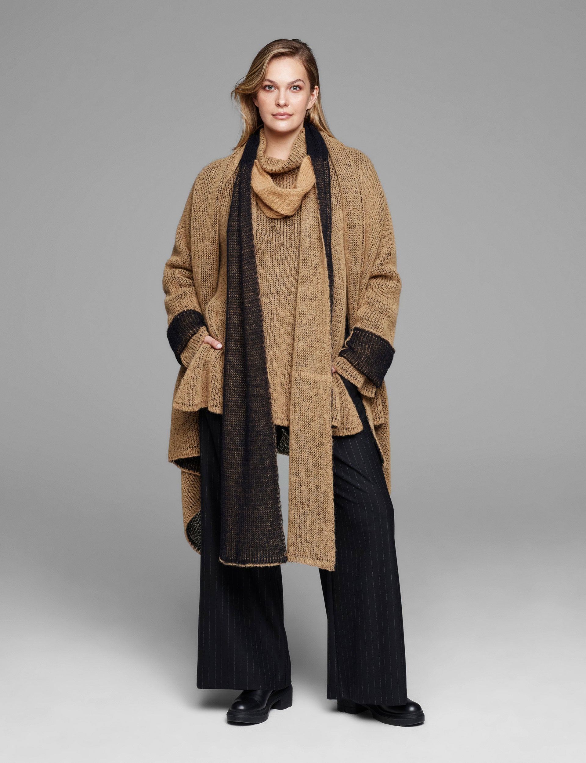 2 Sided Mohair Cardigan - Ochre — view 5
