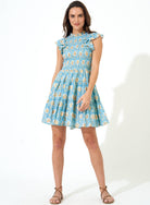 Smocked Flirty Short Dress - Ocean Haveli by Oliphant | 25 South Boutiques