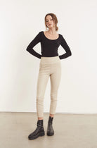 Capri Leather Legging - Off White by SPRWMN — alternate view