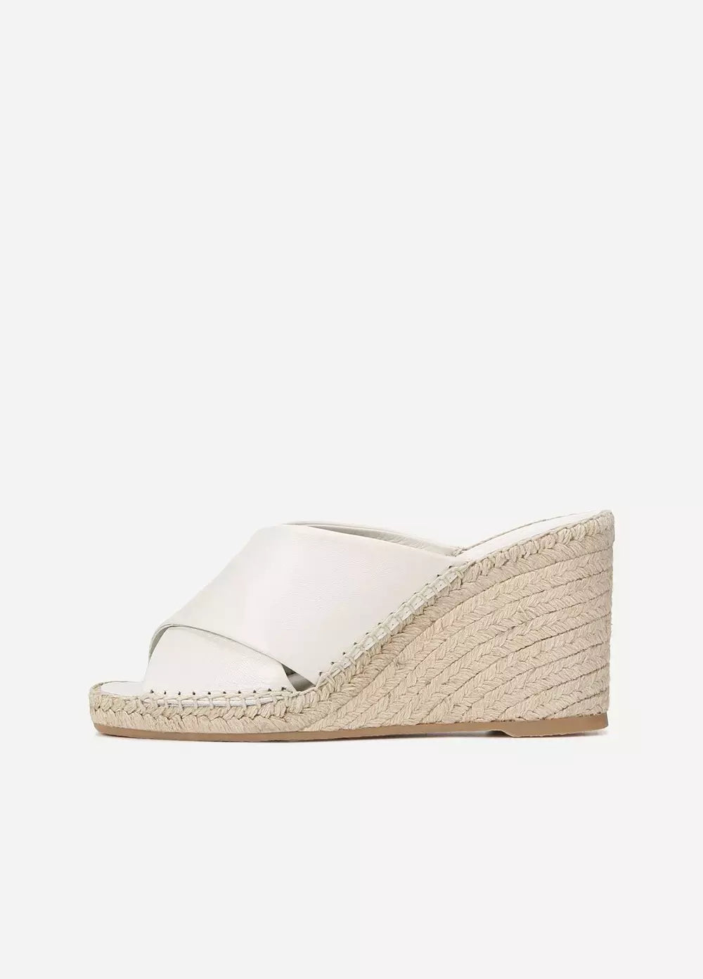 Gaelan Leather Wedge Sandal - Off White by Vince — view 3