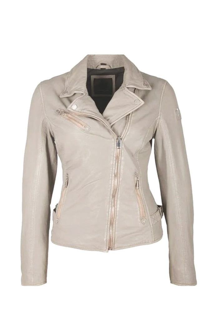 Sofia Leather Jacket - Off White by Mauritius | 25 South Boutiques