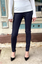 Ankle Leather Legging - Navy by SPRWMN — view 6