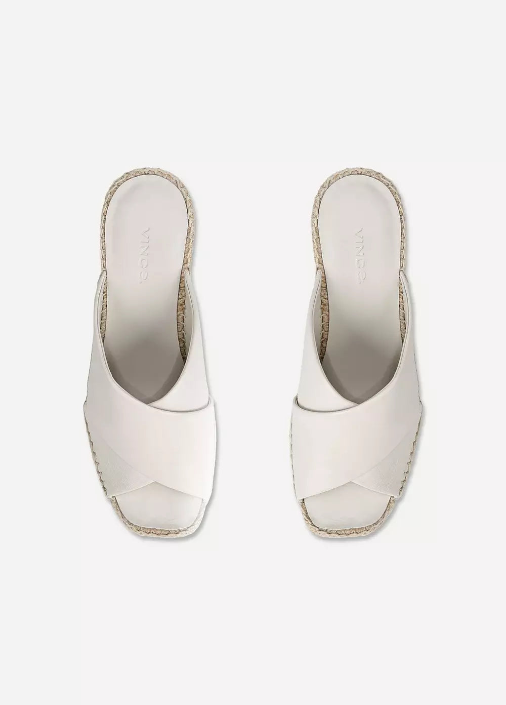 Gaelan Leather Wedge Sandal - Off White by Vince — view 5
