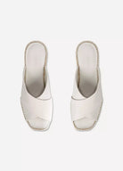 Gaelan Leather Wedge Sandal - Off White by Vince — view 5