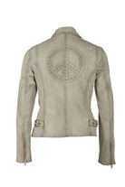 Maysie Peace Leather Jacket - Off White by Mauritius | 25 South Boutiques