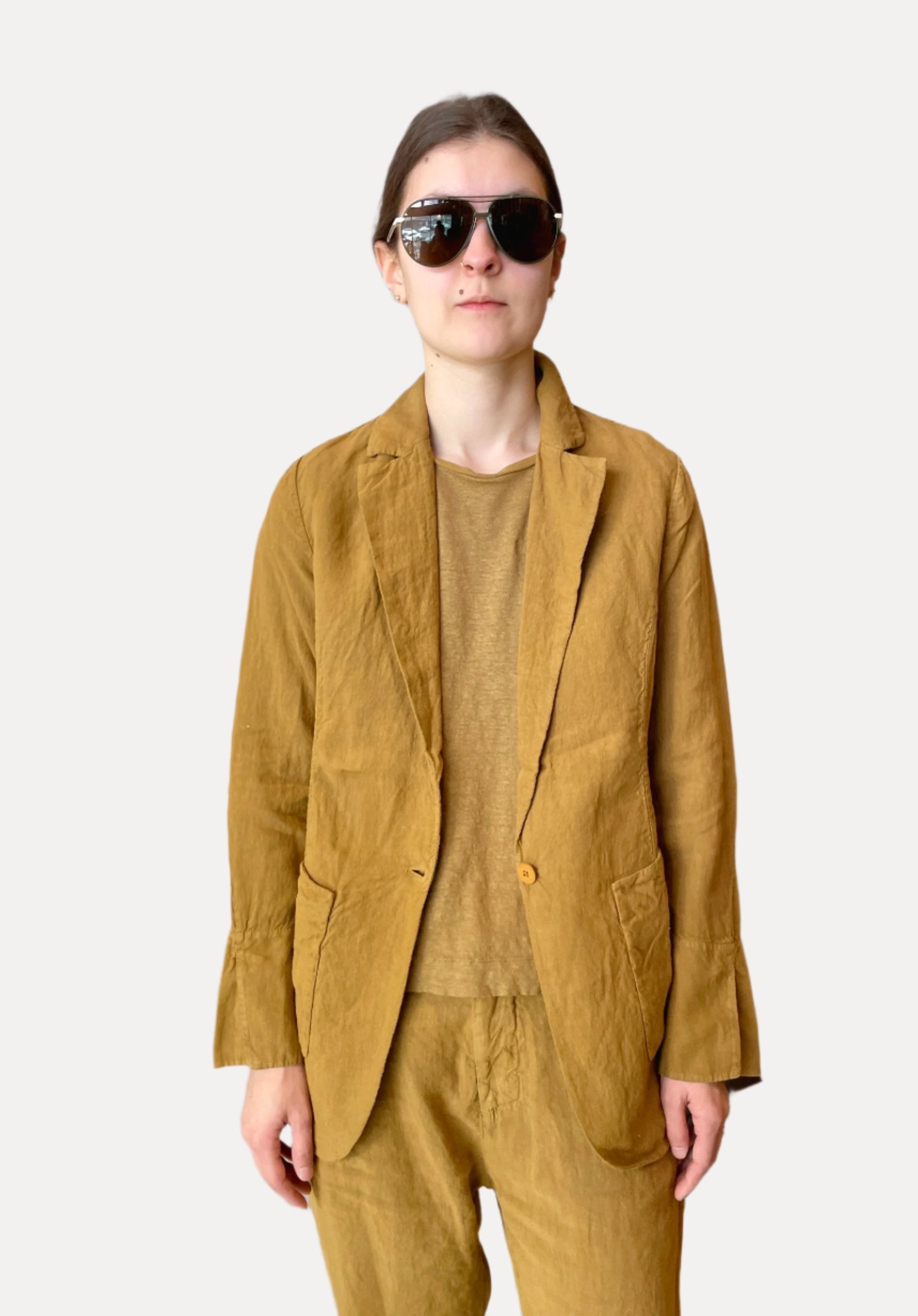 Comfort Fit Linen Jacket - Oil by Transit Par-Such | 25 South Boutiques