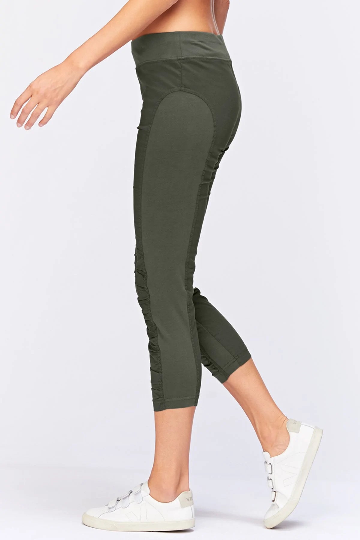 Jetter Crop Legging - Olive by XCVI — alternate view