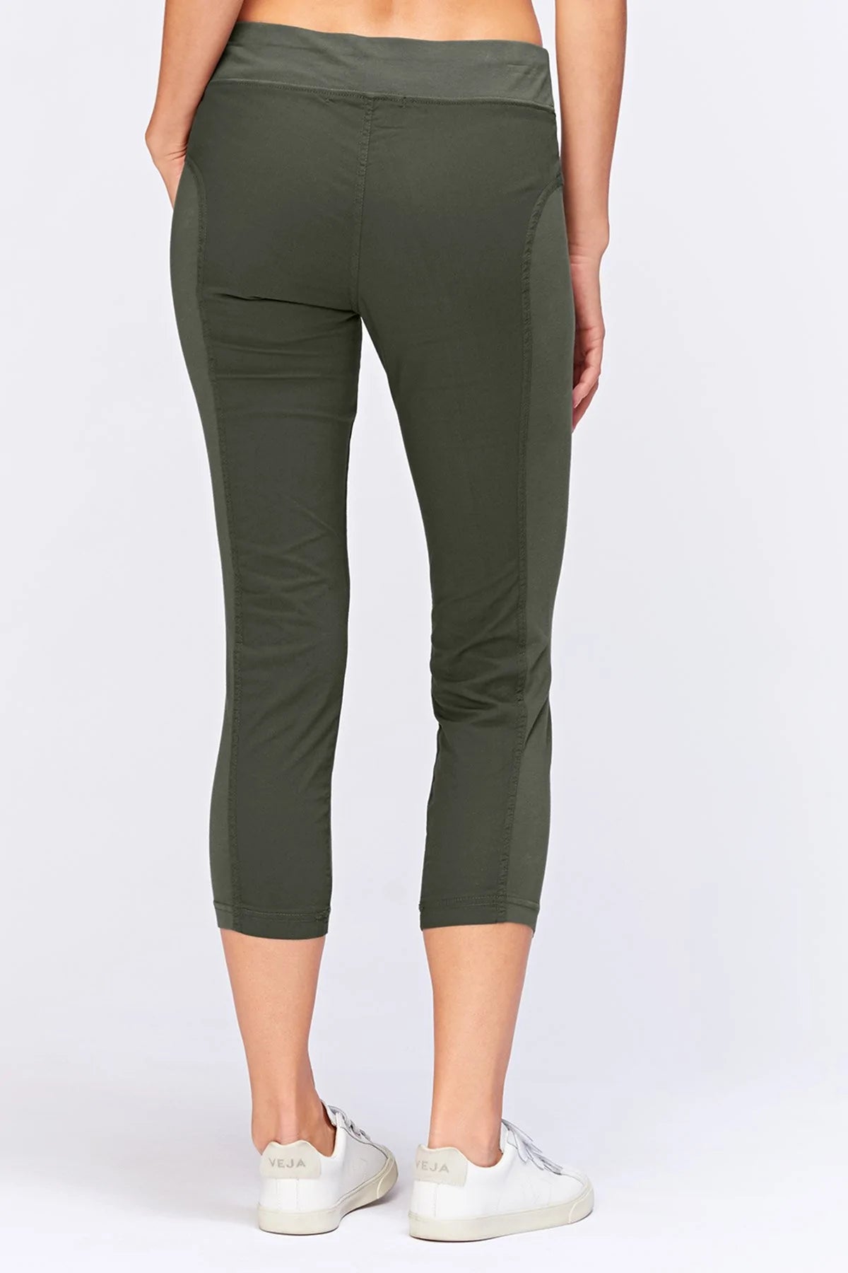 Jetter Crop Legging - Olive by XCVI — view 3