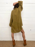 Bonny Tunic - Olive Gauze by Jen's Pirate Booty — alternate view