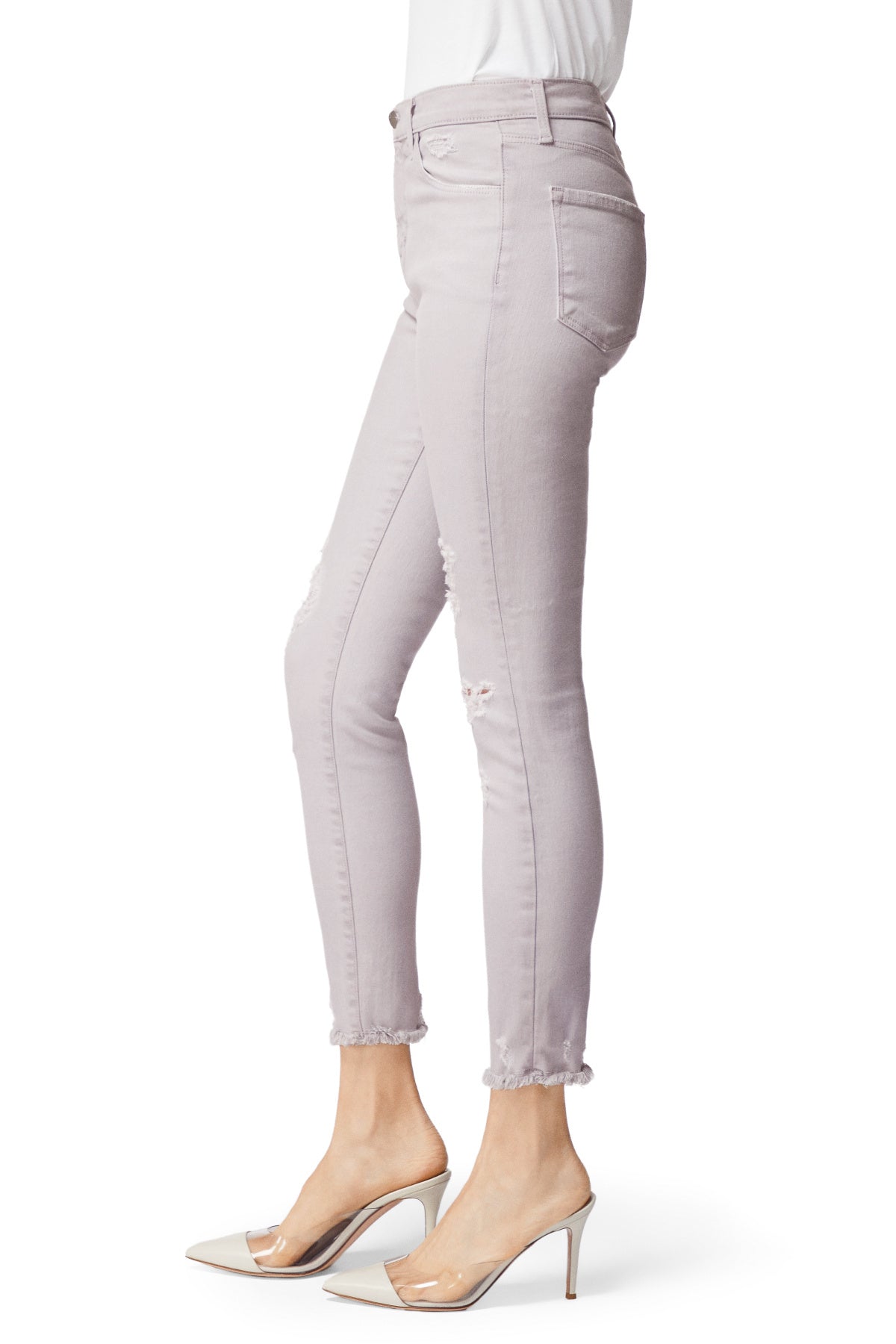 Alana High Rise Cropped Super Skinny - Olympus Destruct by J Brand — view 3