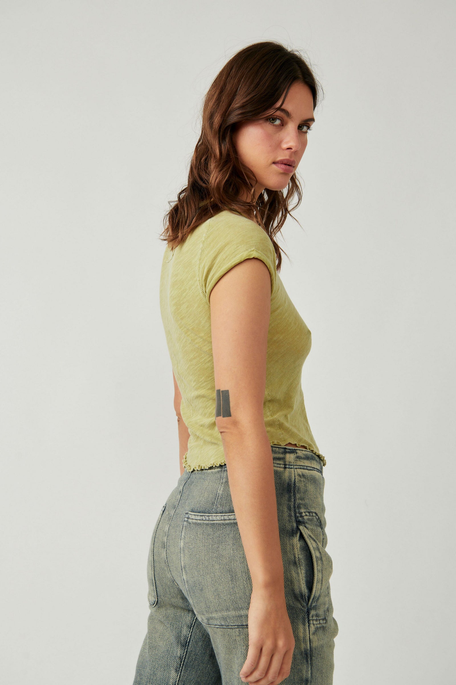 Care FP Be My Baby Tee - Palm Leaf by Free People — view 3