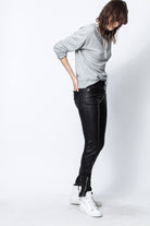 Phlamo Leather Pants - Noir by Zadig & Voltaire — alternate view