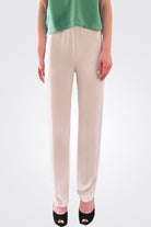 Silk Tapered Trousers - White by Private 0204 — alternate view