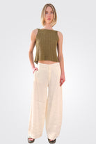 Wide Leg Trousers - Ivory by Transit Par-Such | 25 South Boutiques