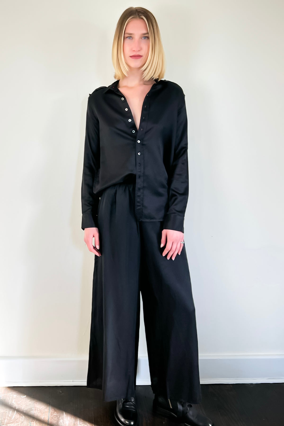 Austin Blouse - Black by Brazeau Tricot — alternate view