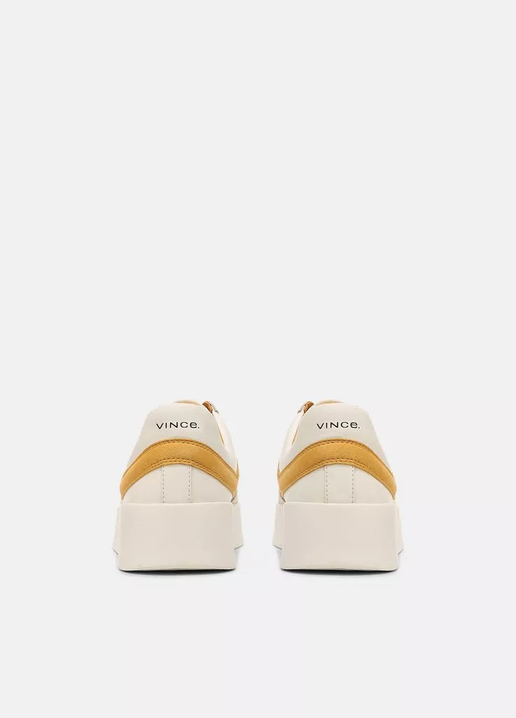 Warren Court Leather Suede Sneaker - Papaya by Vince — view 3