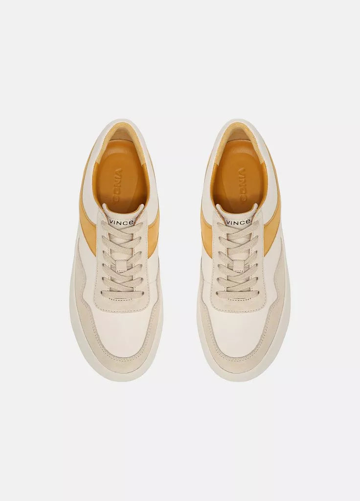 Warren Court Leather Suede Sneaker - Papaya by Vince — view 4