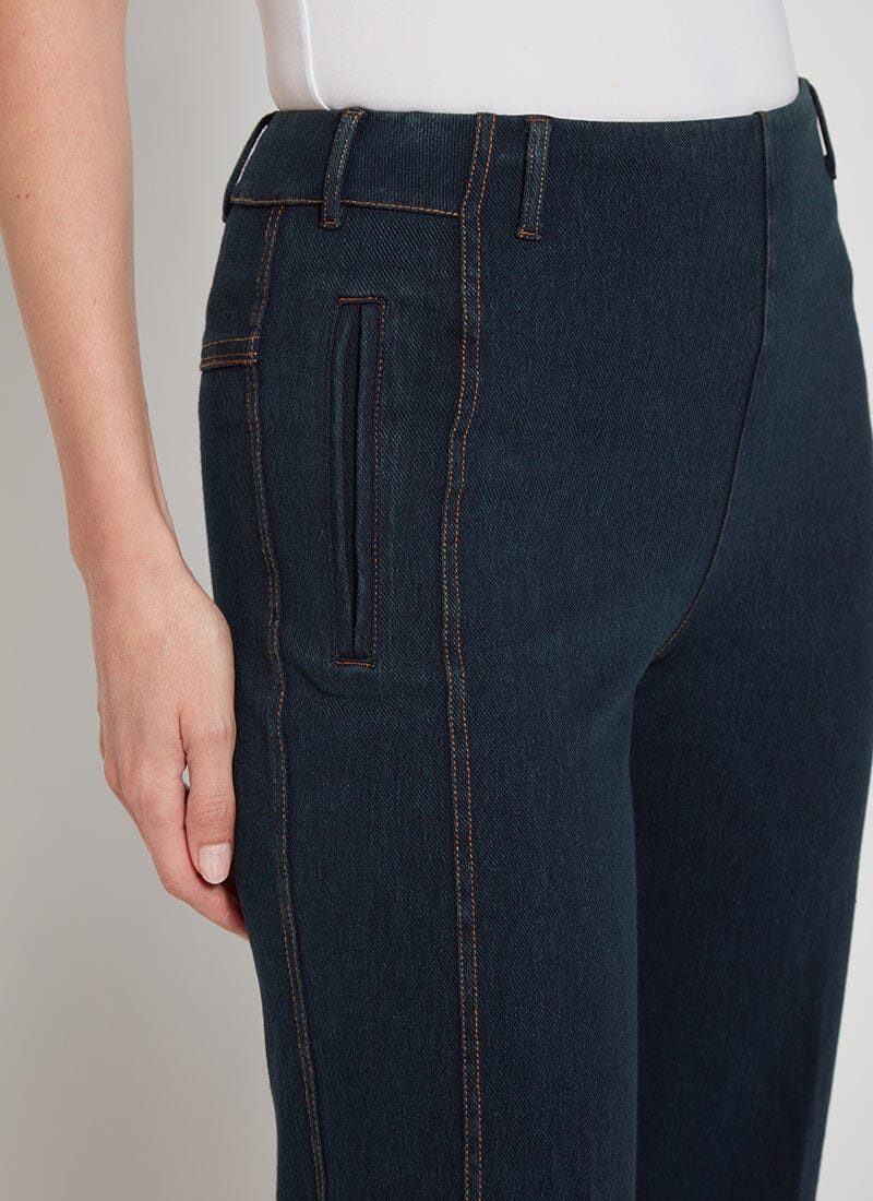 Payton Wide Leg Crop - Indigo by Lysse — view 3
