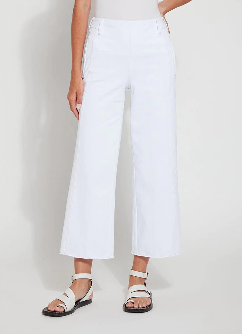 Payton Wide Leg Crop - White by Lysse | 25 South Boutiques