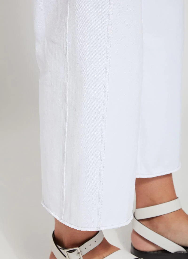 Payton Wide Leg Crop - White by Lysse — view 4