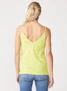 Supima Slub Jersey V Neck Tank - Pear by Stateside — view 3