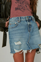 Denim Mini Skirt - Peace Out by Lucky Brand — view 3