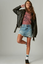 Denim Mini Skirt - Peace Out by Lucky Brand — alternate view