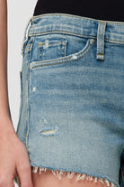 Gemma Mid Rise Cut Off Shorts - Pearls by Hudson — view 6