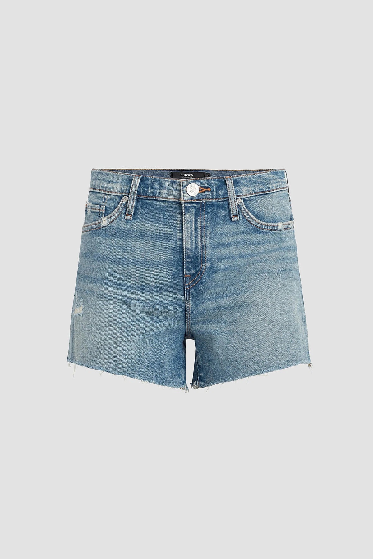 Gemma Mid Rise Cut Off Shorts - Pearls by Hudson — view 7
