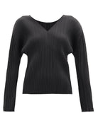 Long Sleeve Pleat Shirt - Black by Issey Miyake — view 6