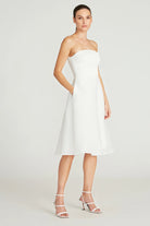 Penelope Strapless Dress - White by Theia — alternate view