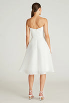 Penelope Strapless Dress - White by Theia — view 3