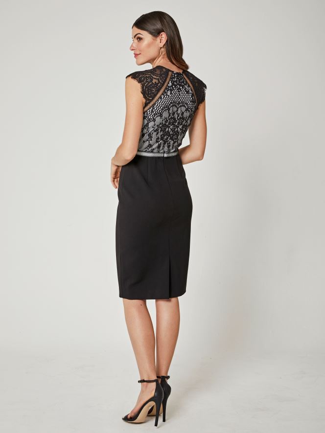 Penny Dress - Black / Platinum by Catherine Deane — alternate view