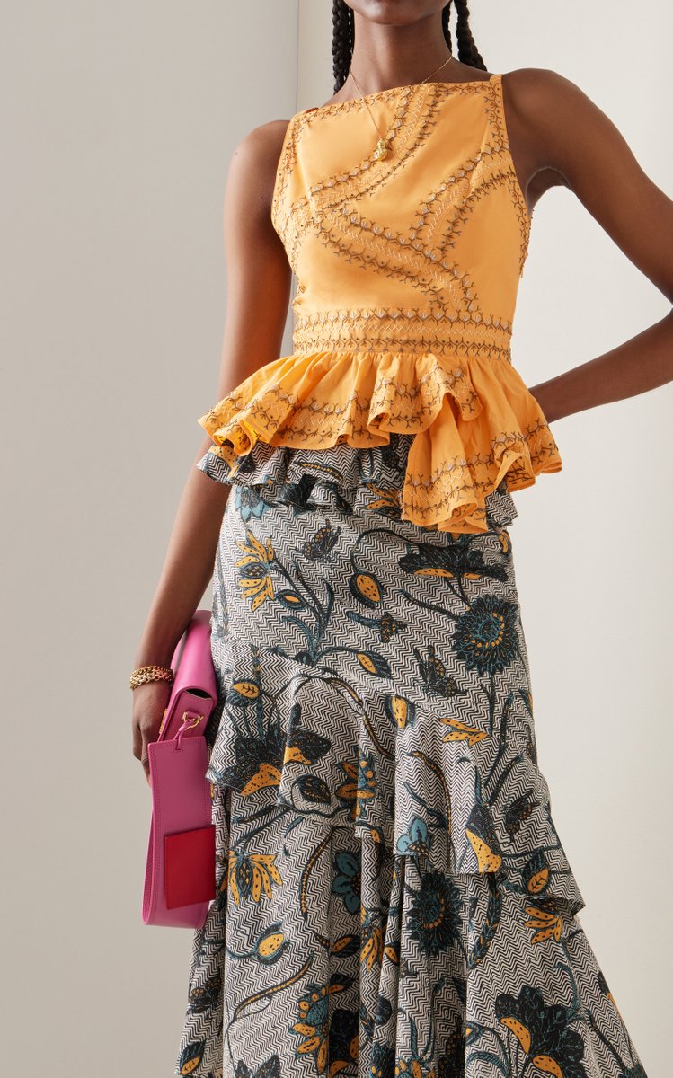 Pilar Top - Papaya by Ulla Johnson — view 6